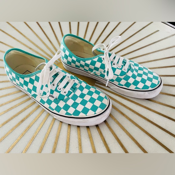 Vans Authentic Checkerboard in Waterfall and White Check - Picture 8 of 10